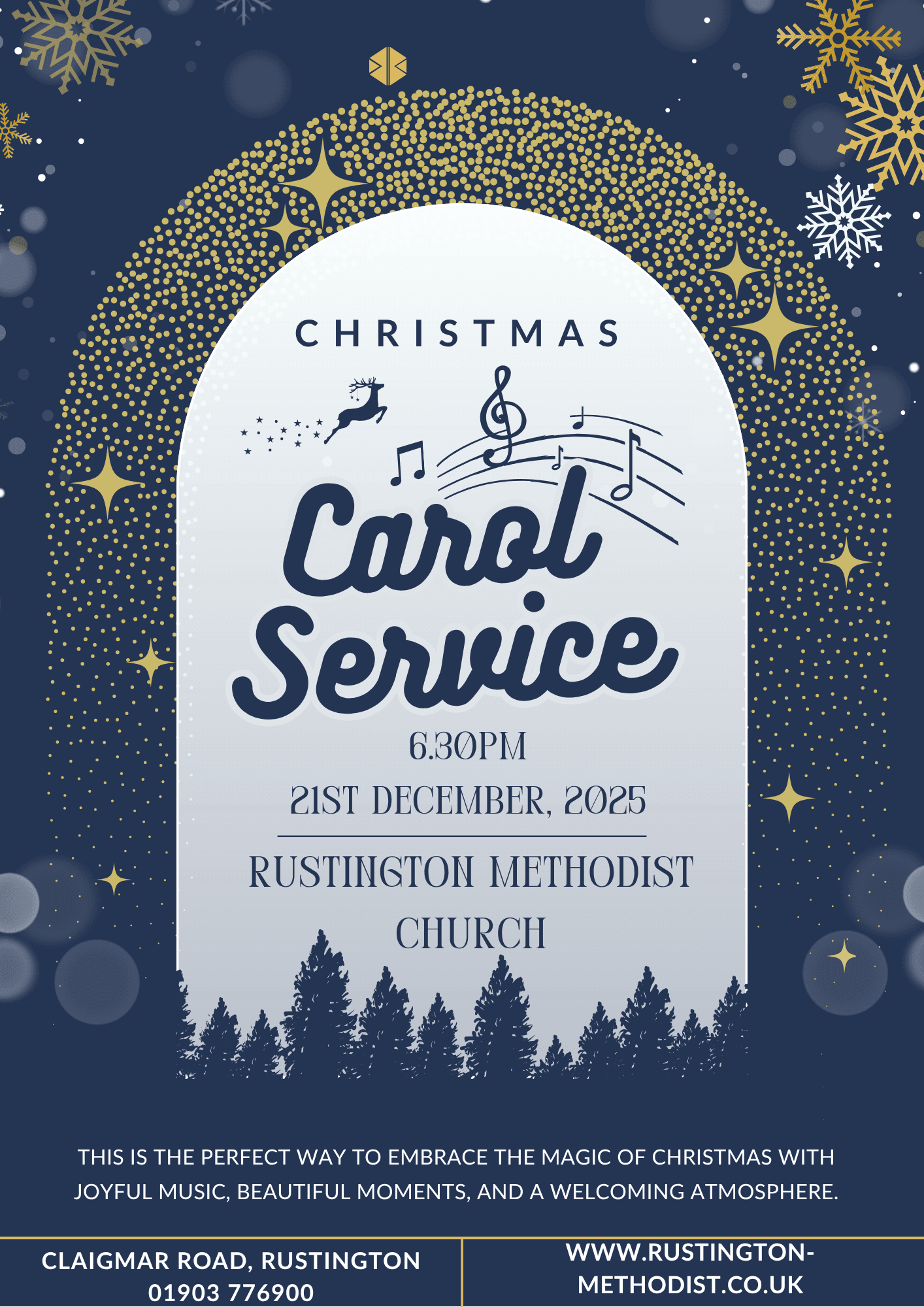 Christmas Carol service event poster