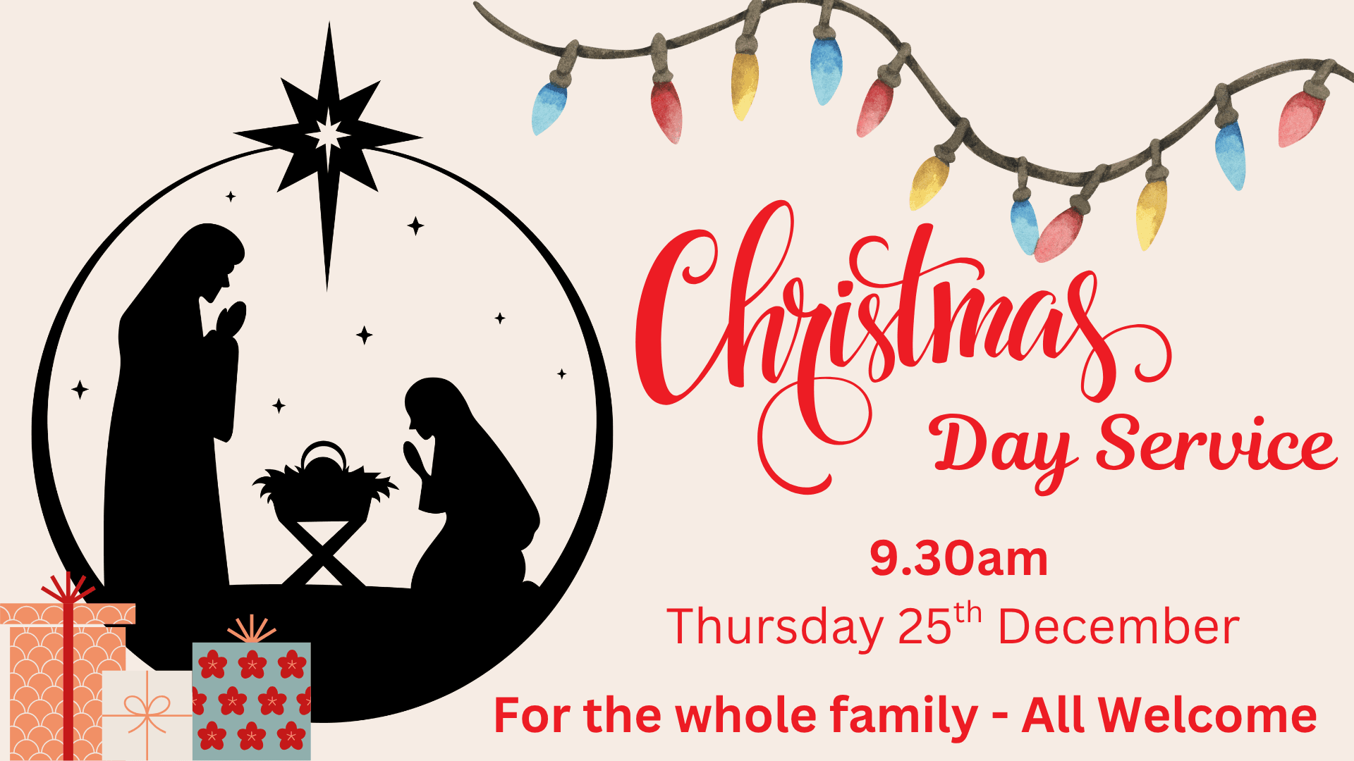 Christmas day service poster