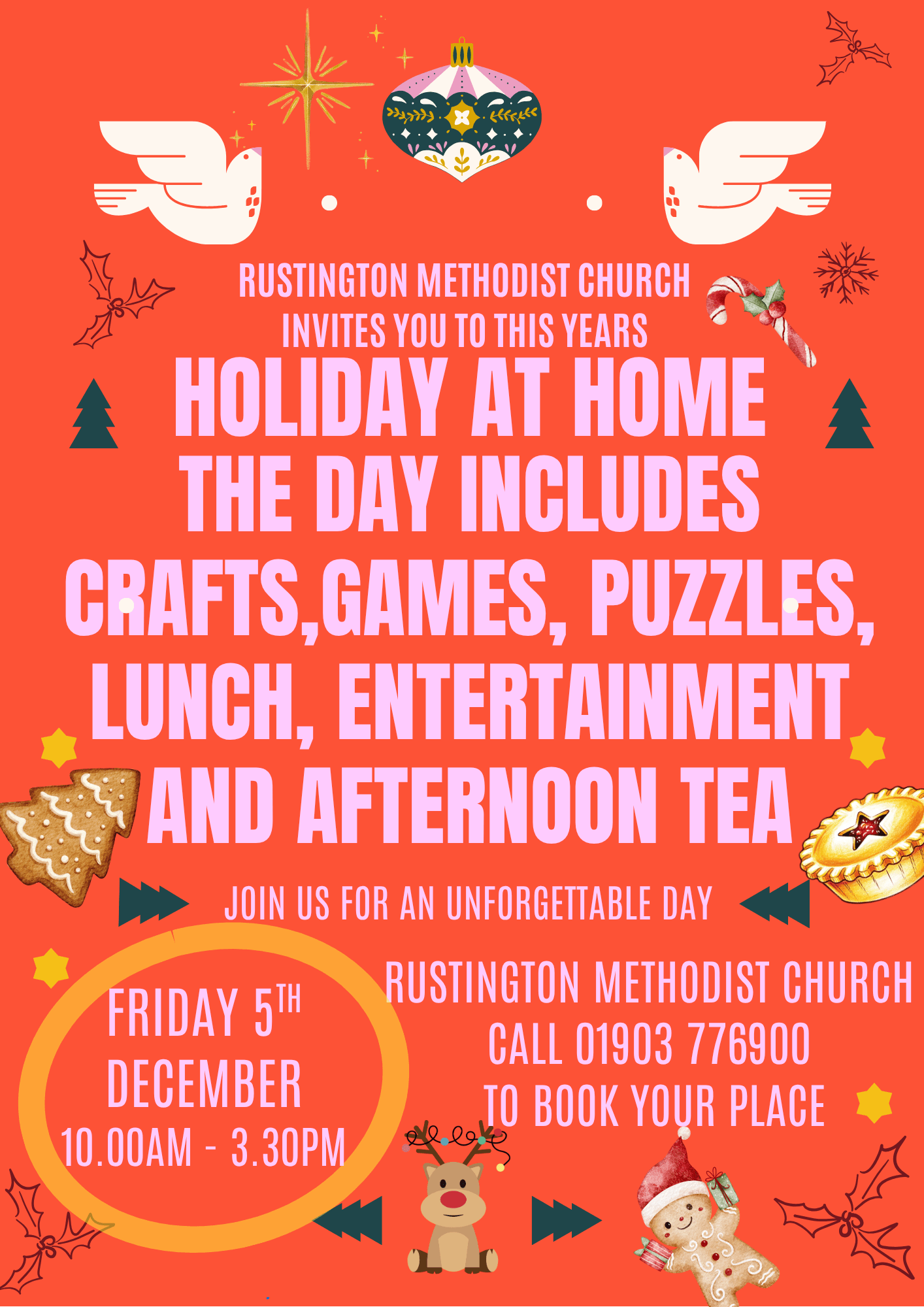 Holiday at home event poster