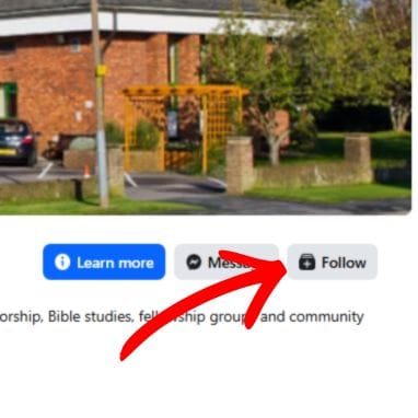 Close up of the buttons on Facebook profile page